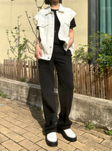 LOOSE FIT WHITE DENIM VEST code 21011