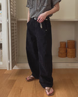 Bart Camo Cutout Wide Denim Pants