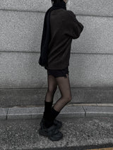 daily basic span round knit (2color)
