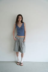 Lazy sleeveless top_blue
