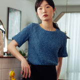 Wrinkle top (blue)