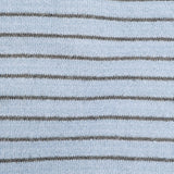 Clo Hairy Stripe Henley Neck Knit