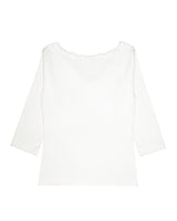 Rabbit Lace V-Neck Tee [White]