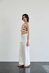 MIMI STRIPE SLEEVELESS / RED