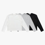 Shoulder button henley neck crop tee