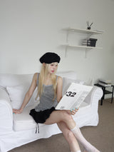 gray purple layered sleeveless