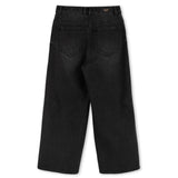 BLACK DENIM WIDE JEANS