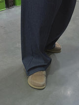 ASCLO ストライプカーペンダーデニムパンツ (2color)