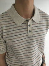 trico collar short sleeve(oatmeal)