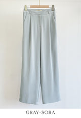 Flynn Summer Cool Pintuck Wide Slacks