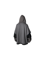 RELABEL Spatial Relationship (Three-layer Overlay) Three-colour Mixed Colour-woven Striped Detachable Scarf Hooded Fake Three-piece Washed Long-sleeved T-shirt