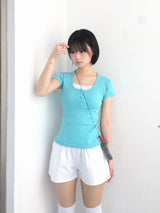 Round U button slim top