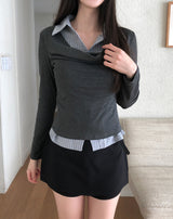 Reet Drape Layered Shirt
