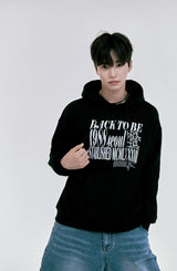VINTAGE LETTERING CRAPHIC HOODIE B24FT03
