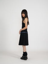 PLEATS MIDI ONE-PIECE (BLACK)