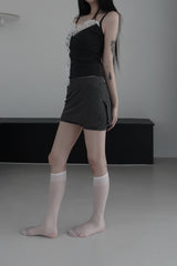 eyelet waffle shorts (2color)