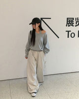 [ORIGINAL] Mellow U-Neck Long Sleeve Knit