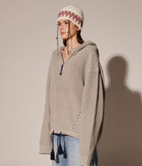 TASSEL STRING HALF ZIP UP