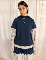 REVERSIBLE FRILL MUFFLER (NAVY)
