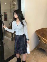 Misty Sheer Dot See-through Mini Skirt