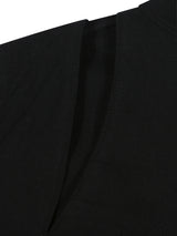 バックカットアウトリネンシャツ(Black)