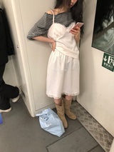 ストライプオフショルダーT_charcoal