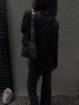 eyelet belted shoulder bag