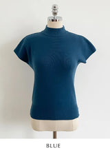 Rosley Half Neck Cap-Sleeve Knit
