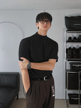 ASCLO フリース ハイネックショートスリーブTシャツ (5color)