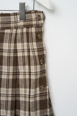 (W) Kite Cutting Checked Skirt