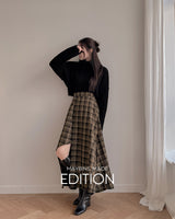 【MADE】 Checked long skirt