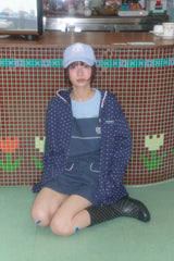 ドーリーボタンミニドレス(NAVY)
