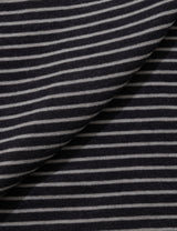 STRIPED HALTER NECK LAYERED T-SHIRT(CHARCOAL)