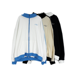  waffle track zip-up