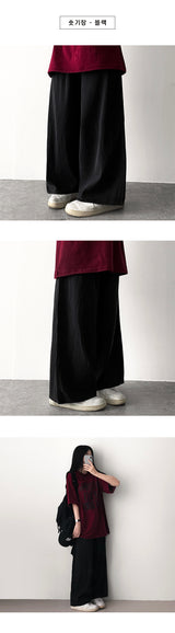 リンタークールサマーデニムワイドパンツ [Choose short, basic, and long]