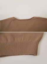 2WAY Off Shoulder Deep V-neck Knit (8color)