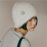 Yerr Button Beanie (white)
