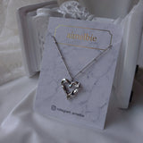 [NMIXX Sullyoon Necklace] メルティングハートカラーボーンネックレス