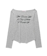Sheer Wool Tencel LS Tee Grey (KIB6MFT566A)