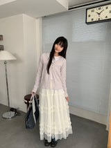 ジコンレースリブカーディガン