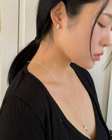 Layer of U earring (silver)