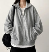 Mepo Soft Fleece Overfit High Neck Zip-up