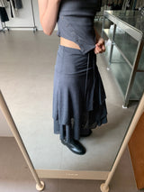 Chimi Unbal Flare Skirt (2color)