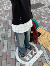 バイアスワイドジーンズ (2C)