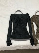 Vintage Washing Halterneck T-Shirt