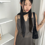 リータヴィンテージレースパンチングシースルーフラワースカーフ