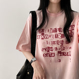 Locke Illustration Lettering Boxy Fit Short Sleeve T-shirt