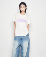 25FW WOMAN エリプスロゴ半袖Tシャツ クリーム