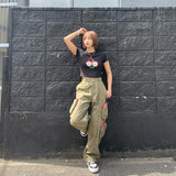 KIRSH X TOKYO ビックチェリークロップTシャツ【ブラック】