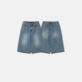 Mass brush bermuda pants